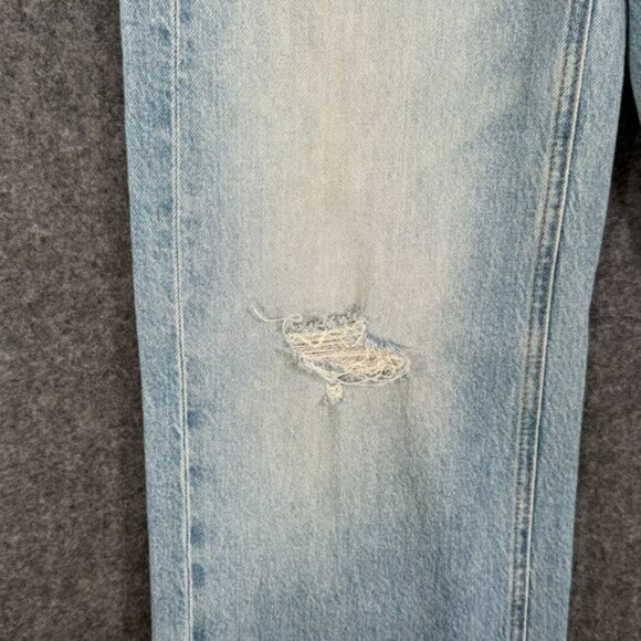 AYR Secret Sauce Comfort Stretch Wide Leg Jeans Light Wash Distressed Sz 25S Lux - Picture 5 of 14